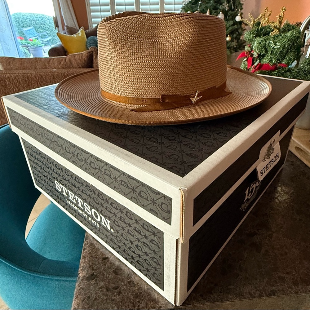 Stetson Stratoliner Milan Fedora, Cognac, Size 7 3/8 (59) - Picture 10 of 11